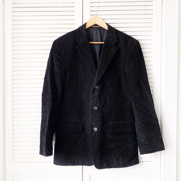 Tasso Elba Black Corduroy Sport Coat NWOT